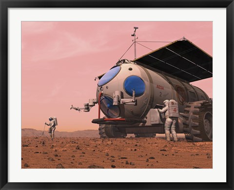 Framed Artist&#39;s Concept of How a Martian Motorhome Might be Realized Print