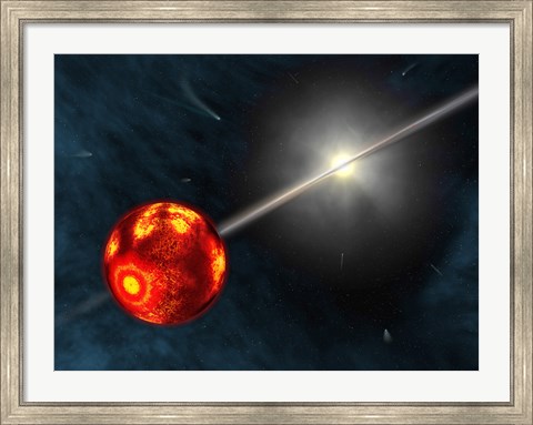 Framed Artist&#39;s Concept of the Formation of the Solar System Print