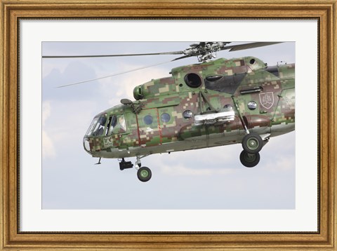Framed Slovak Air Force Mi-17 Hip in digital camouflage Print
