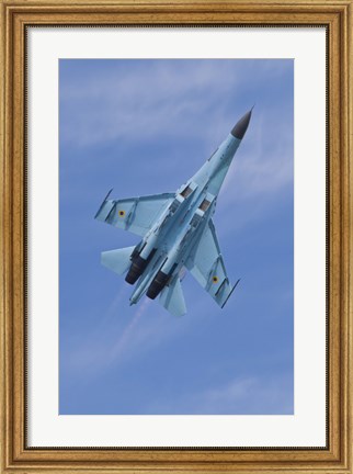 Framed Ukrainian Air Force Su-27 Flanker Print