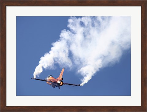 Framed Dutch Air Force F-16A During a Turning and Burning Demonstration Print