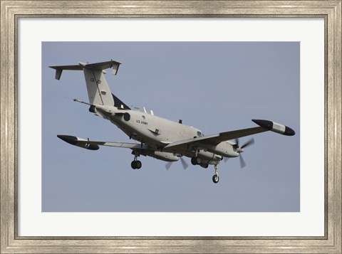 Framed US Army RC-12X Guardrail SIGINT Aircraft Print