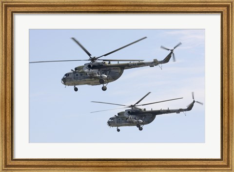 Framed Mil Mi-17 Helicopters of the Czech Air Force Print