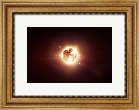 Framed Dying Star which will soon give New Beginning to a Black Hole Print