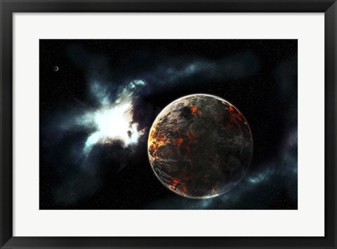 Framed Planet Harvested off it&#39;s Resources and Left for Dead on it&#39;s Own Print