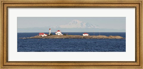 Framed British Columbia, Vancouver Island, Entrance Island, Mt Baker Print