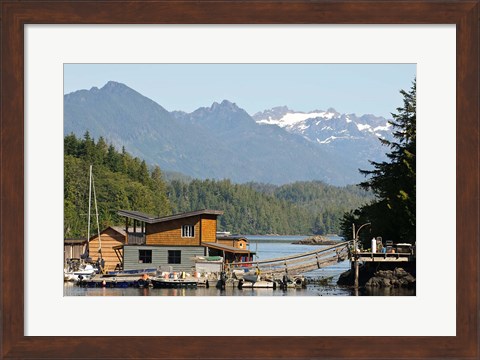 Framed British Columbia, Vancouver Island, Tofino, Floating houses Print