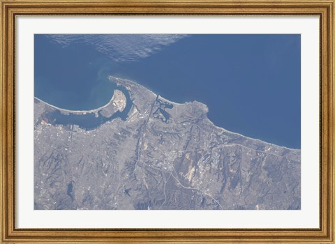 Framed View from Space of San Diego, California Print