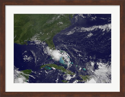 Framed Tropical Storm Bonnie Print