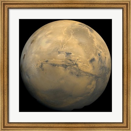 Framed Global Mosaic of Mars Print