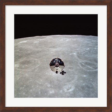 Framed Apollo 10 Command and Service Modules in Lunar Orbit Print