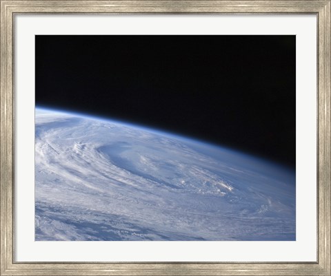 Framed High-Oblique view of the Extra-Tropical Unnamed Cyclone that Merged with Hurricane Earl Print