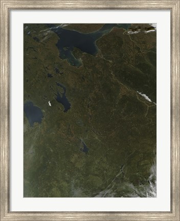 Framed Fall Colors in Northwestern Russia Print