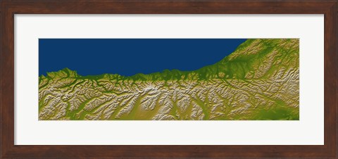 Framed Alpine Fault along the West Coast of New Zealand Print
