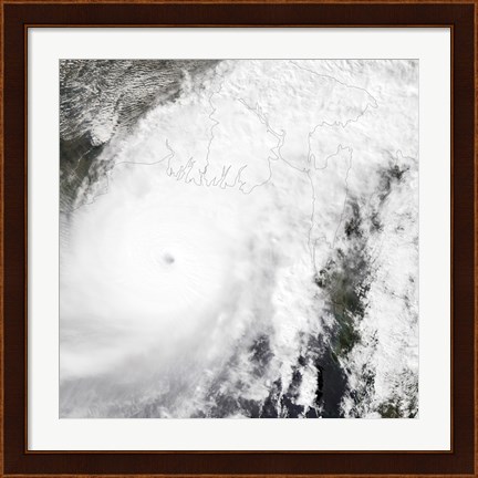 Framed Tropical Cyclone Sidr Print