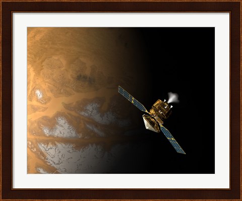 Framed Artist&#39;s Concept of NASA&#39;s Mars Reconnaissance Orbiter Print
