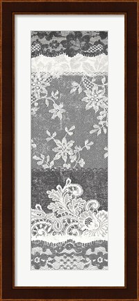 Framed Vintage Lace Panel II Print