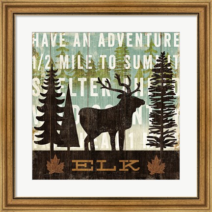 Framed Simple Living Elk Print