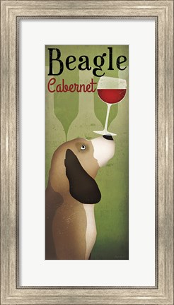 Framed Beagle Winery Cabernet Print