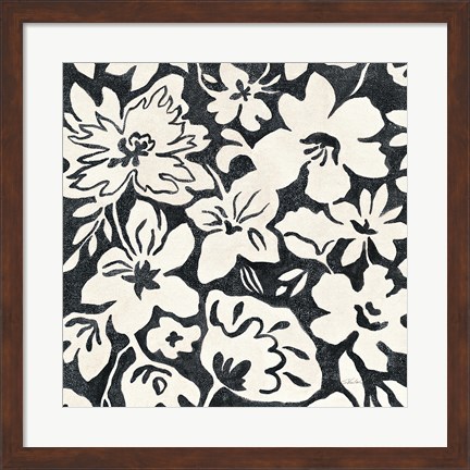 Framed Chalkboard Floral II Print