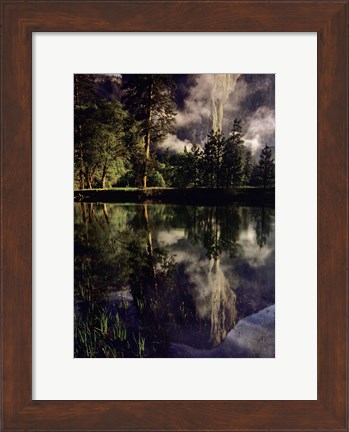 Framed Giant El Capitan reflection, Yosemite National Park, California Print