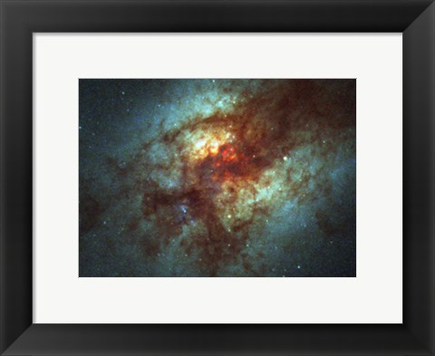 Framed Super Star Clusters in Dust-Enshrouded Galaxy Print