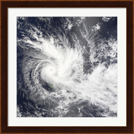 Framed Tropical Cyclone Daman over the South Pacific Ocean Print