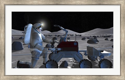 Framed Future Space Exploration Missions Print