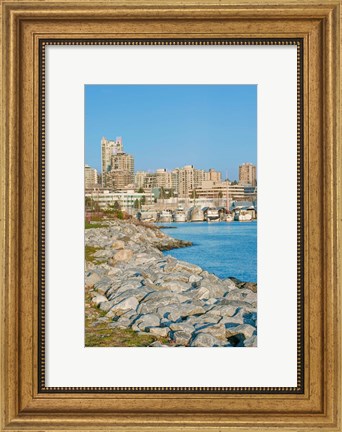 Framed Waterfront, Vancouver, British Columbia, Canada Print
