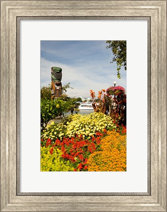 Framed Flower Garden, Victoria, BC Print