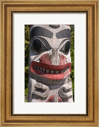 Framed Totem Pole, Queen Charlotte Islands, Canada Print