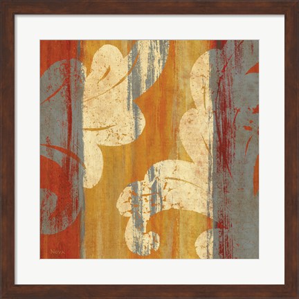 Framed Tapestry Stripe Square II Print