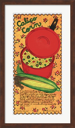 Framed Calico Corn Print