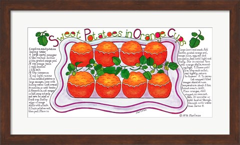 Framed Sweet Potatoes in Orange Cups Print