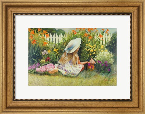 Framed In Mother&#39;s Garden Print