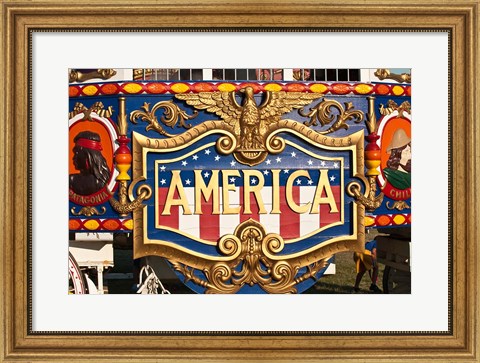 Framed Side of Circus wagon at Great Circus Parade, Wisconsin Print