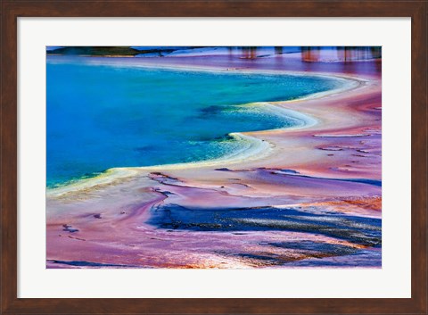 Framed Pattern in Bacterial Mat, Midway Geyser Basin, Yellowstone National Park, Wyoming Print