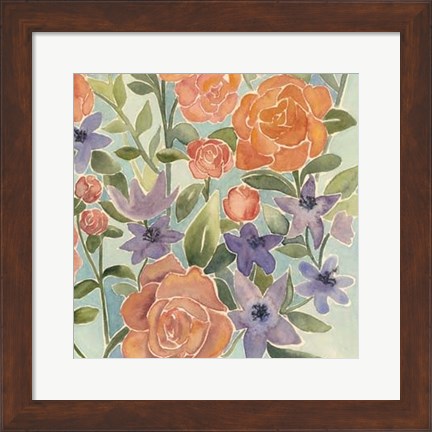 Framed Flowers for Lilly IV Print