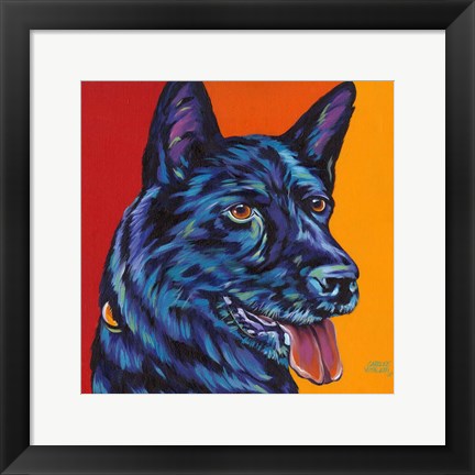 Framed Dogs in Color I Print