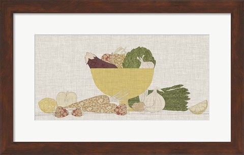 Framed Contour Fruits &amp; Veggies III Print
