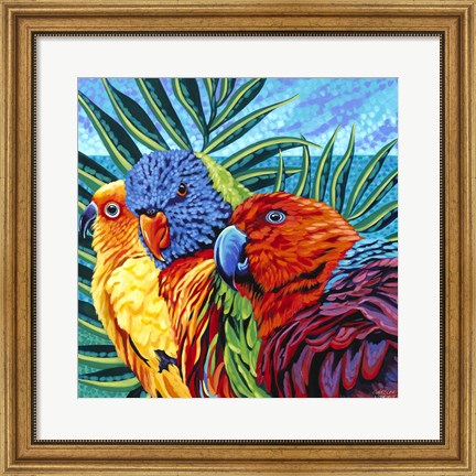 Framed Birds in Paradise I Print