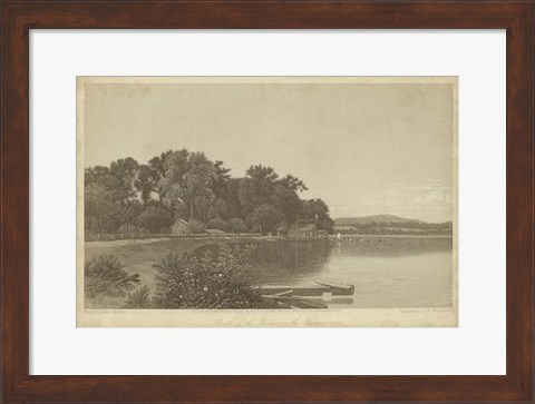 Framed Mouth of the Moodna on the Hudson Print