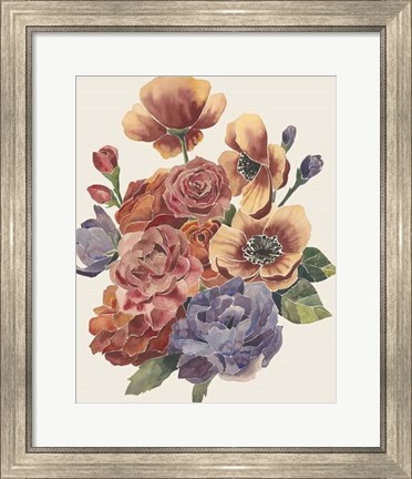 Framed Stained Glass Posy II Print
