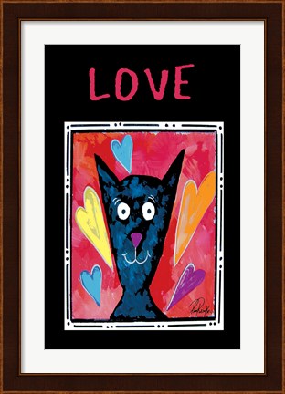 Framed Love Cat Print
