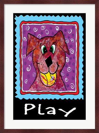 Framed Play Dog Print