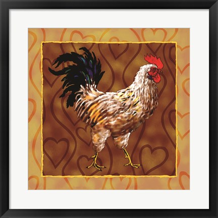 Framed Rooster 2 Print