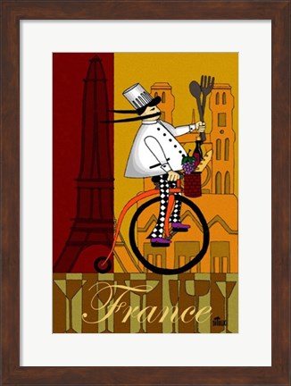 Framed Chef in France Print