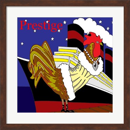 Framed Rooster Prestige Print
