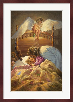 Framed Kissing Angel Print