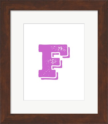 Framed F in Pink Print